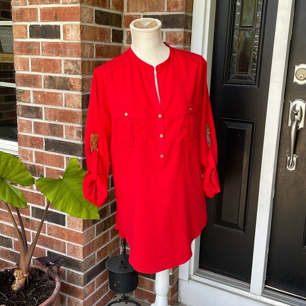 Calvin Klein Long Sleeve Flowy‎ Blouse